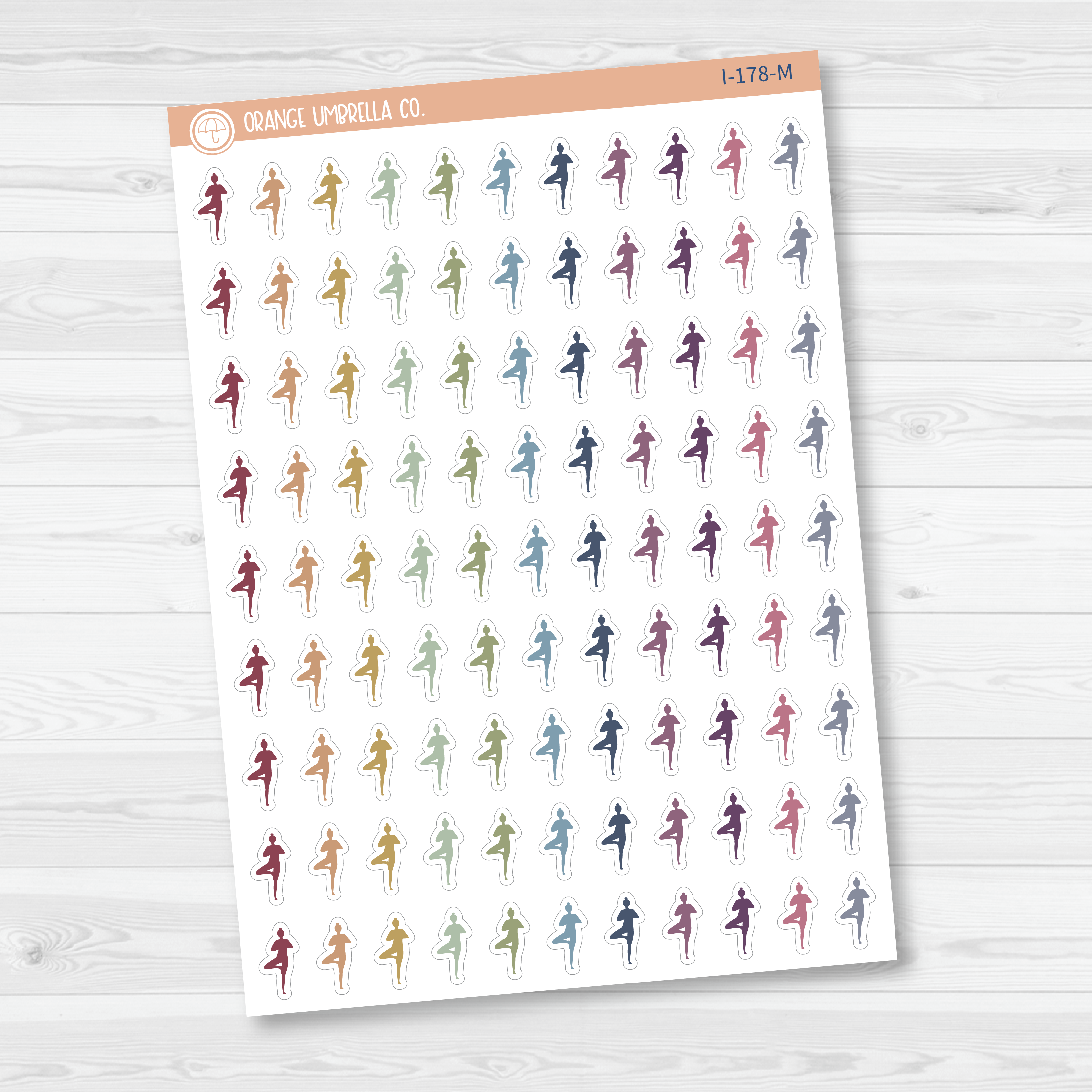 Yoga Girl Icon Planner Stickers | I-178