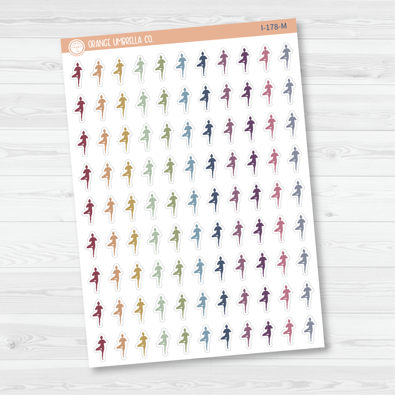 Yoga Girl Icon Planner Stickers | I-178