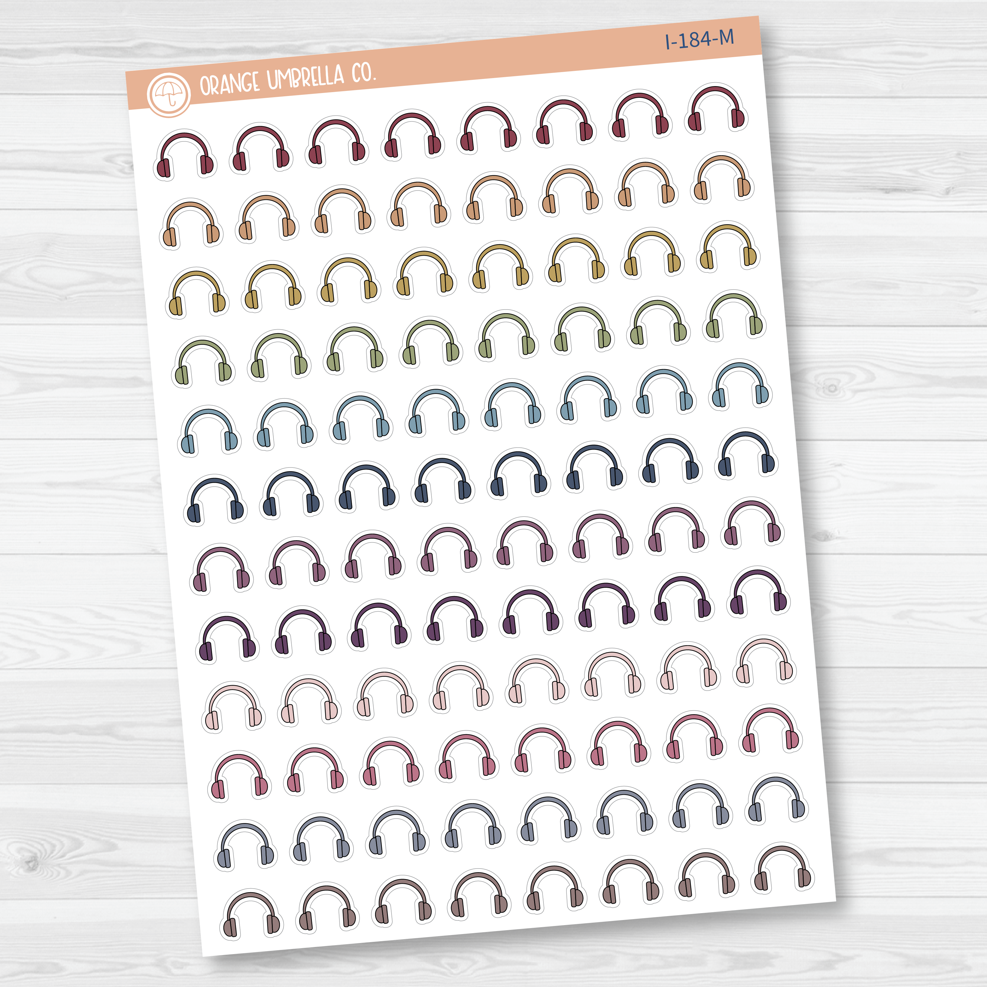 Headphones Icon Planner Stickers | I-184