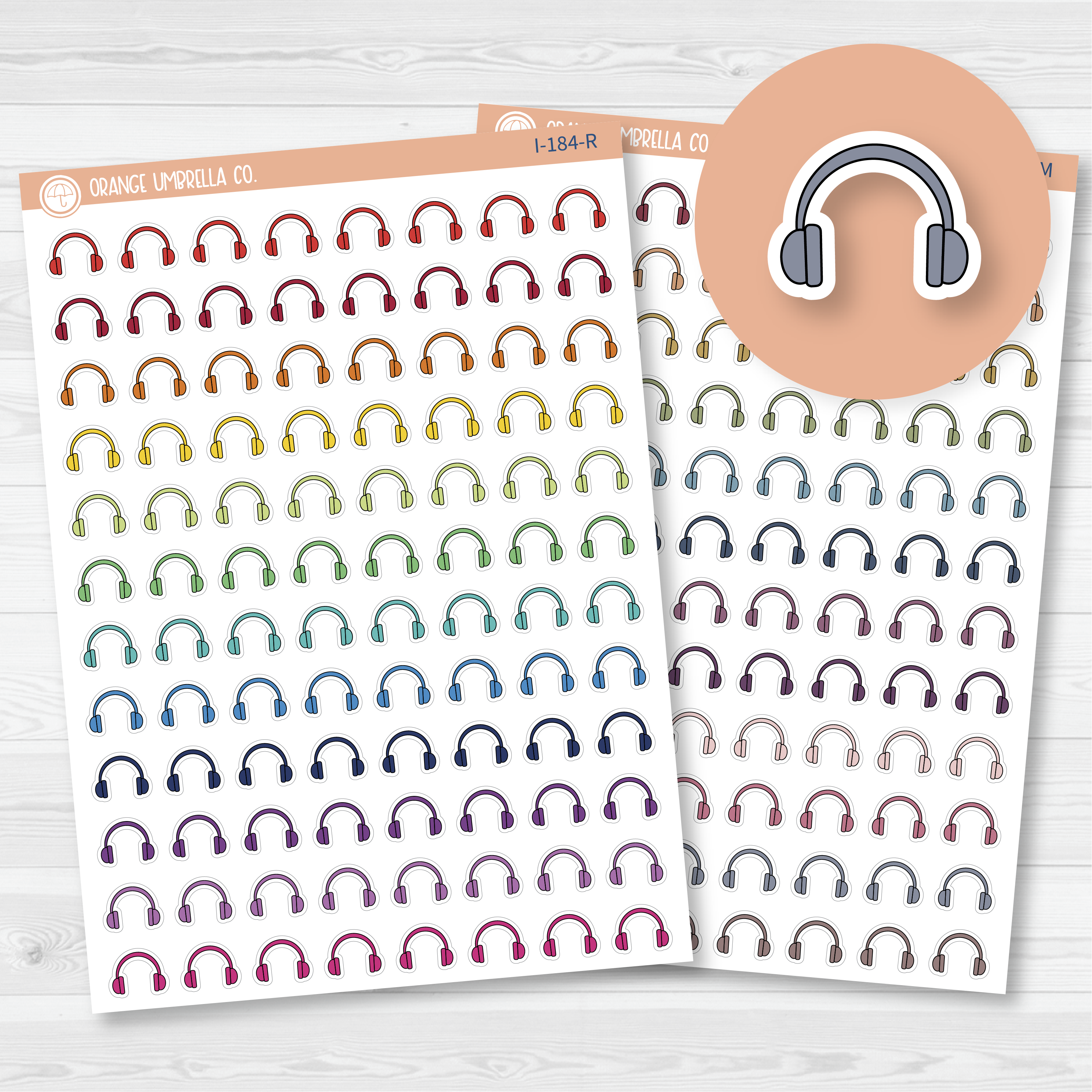 Headphones Icon Planner Stickers | I-184