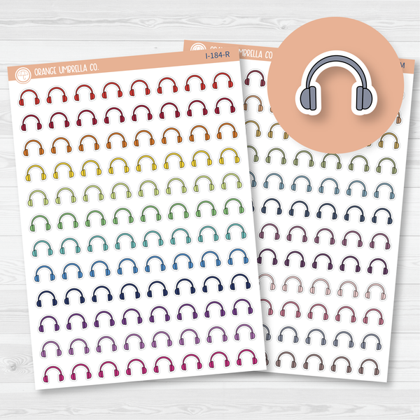 Headphones Icon Planner Stickers | I-184