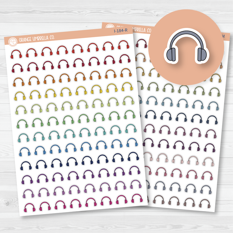 Headphones Icon Planner Stickers | I-184