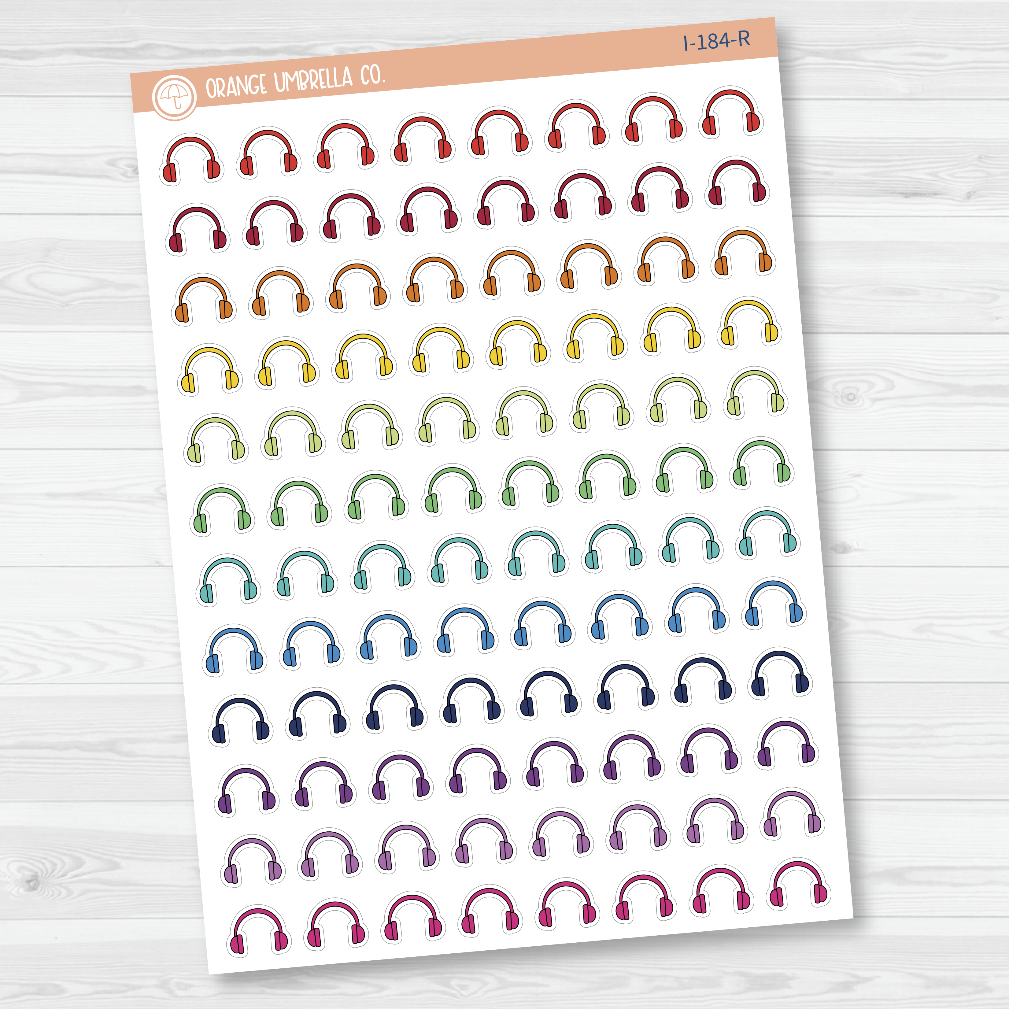 Headphones Icon Planner Stickers | I-184