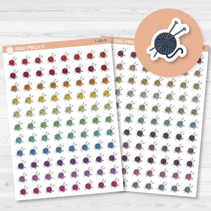 Knitting Icon Planner Stickers | I-186