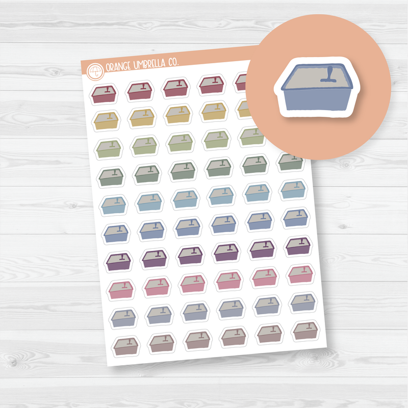 Kitty Litter Icon Planner Stickers | I-189-M