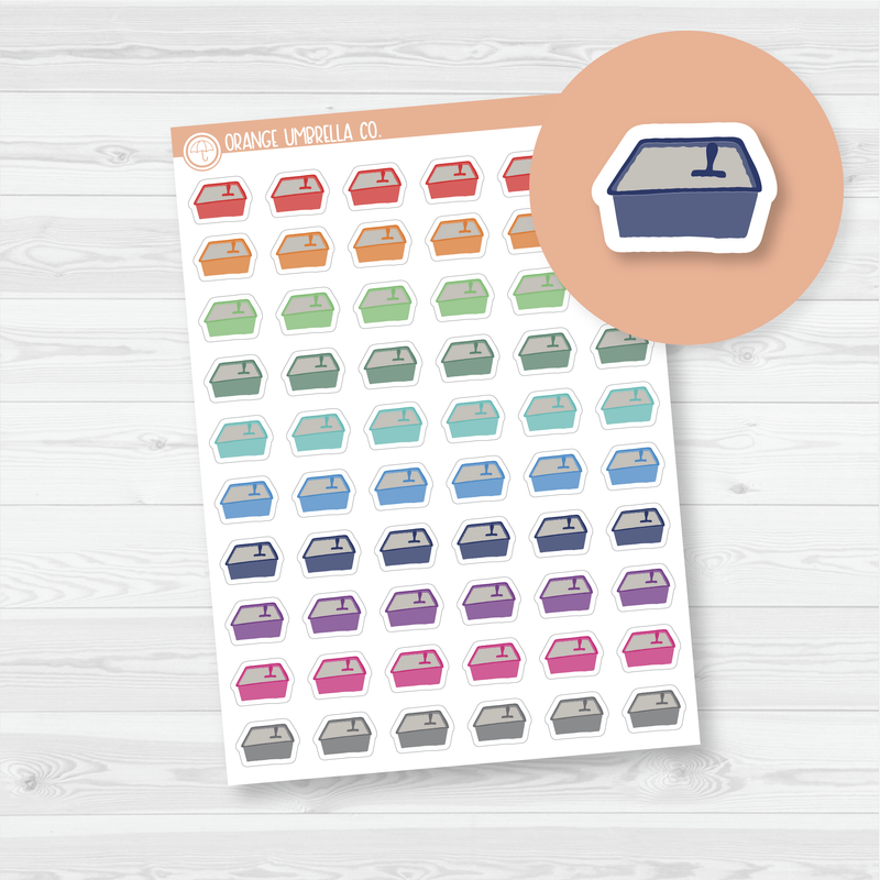 Kitty Litter Icon Planner Stickers | I-189-R
