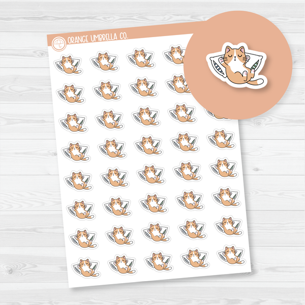 Spazz Cat Napping Icon Planner Stickers | I-190
