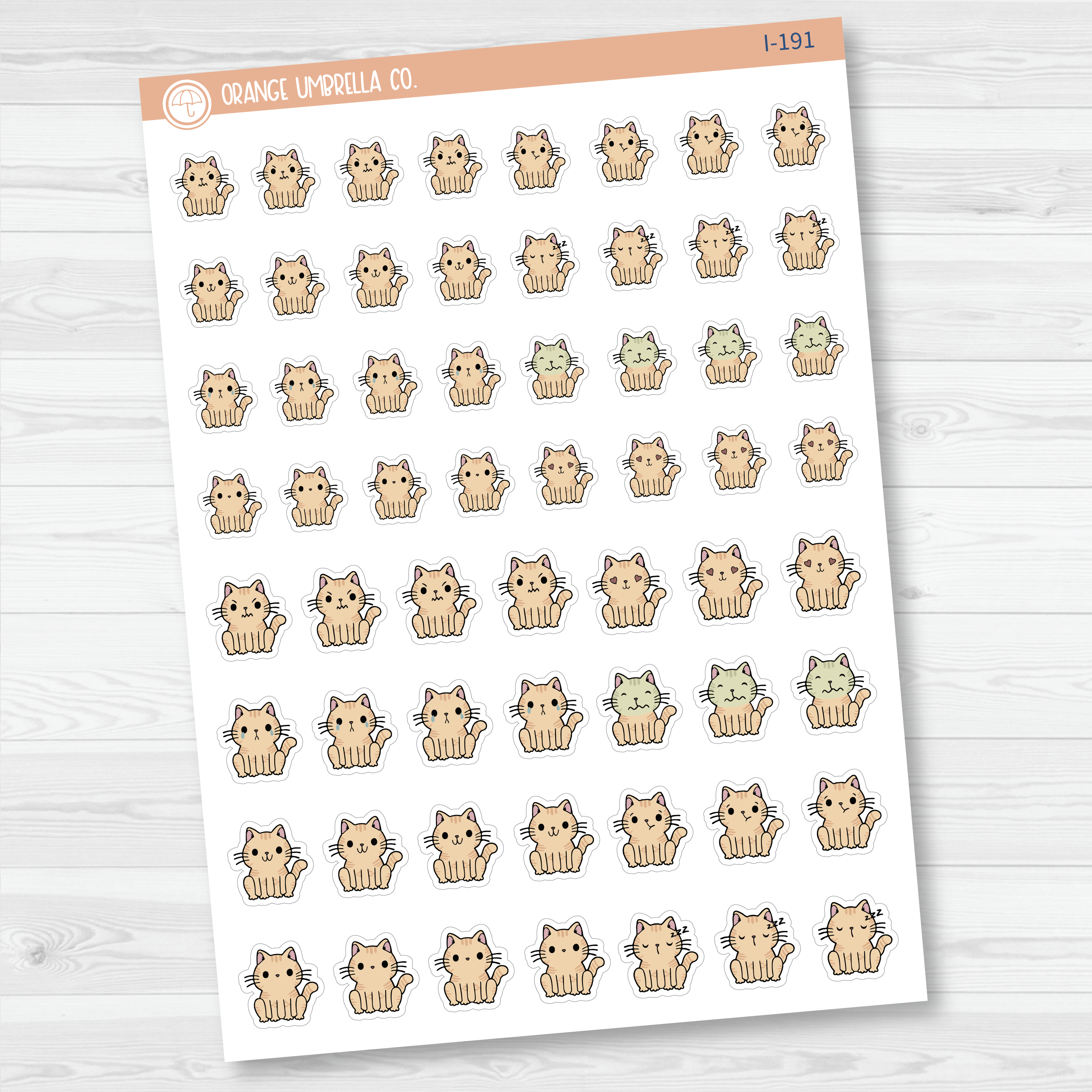 Spazz Emotions Icon Planner Stickers | I-191 - I-199