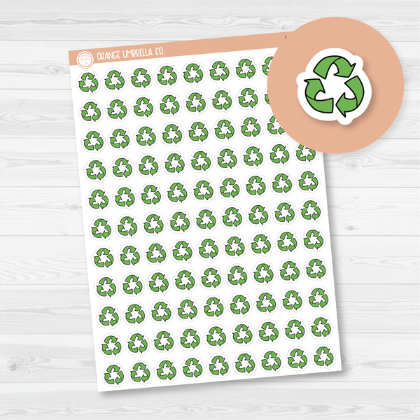 Recycle Icon Planner Stickers | I-200
