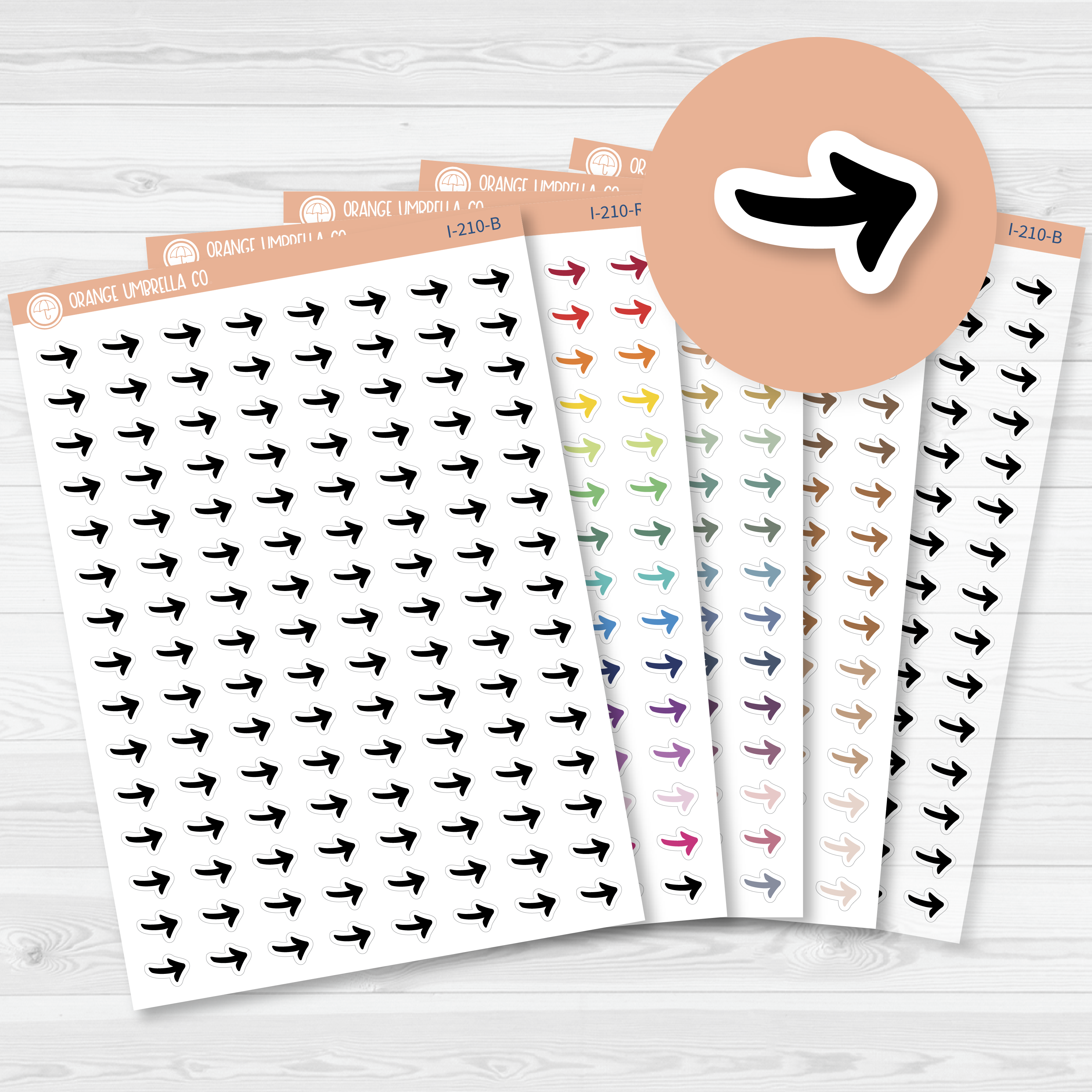 Arrow Icon Planner Stickers | Migrate Tasks Arrows | I-210