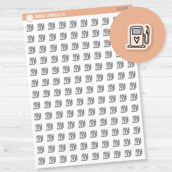 Fuel Up Icon  Planner Stickers| Clear Matte | I-212-BCM