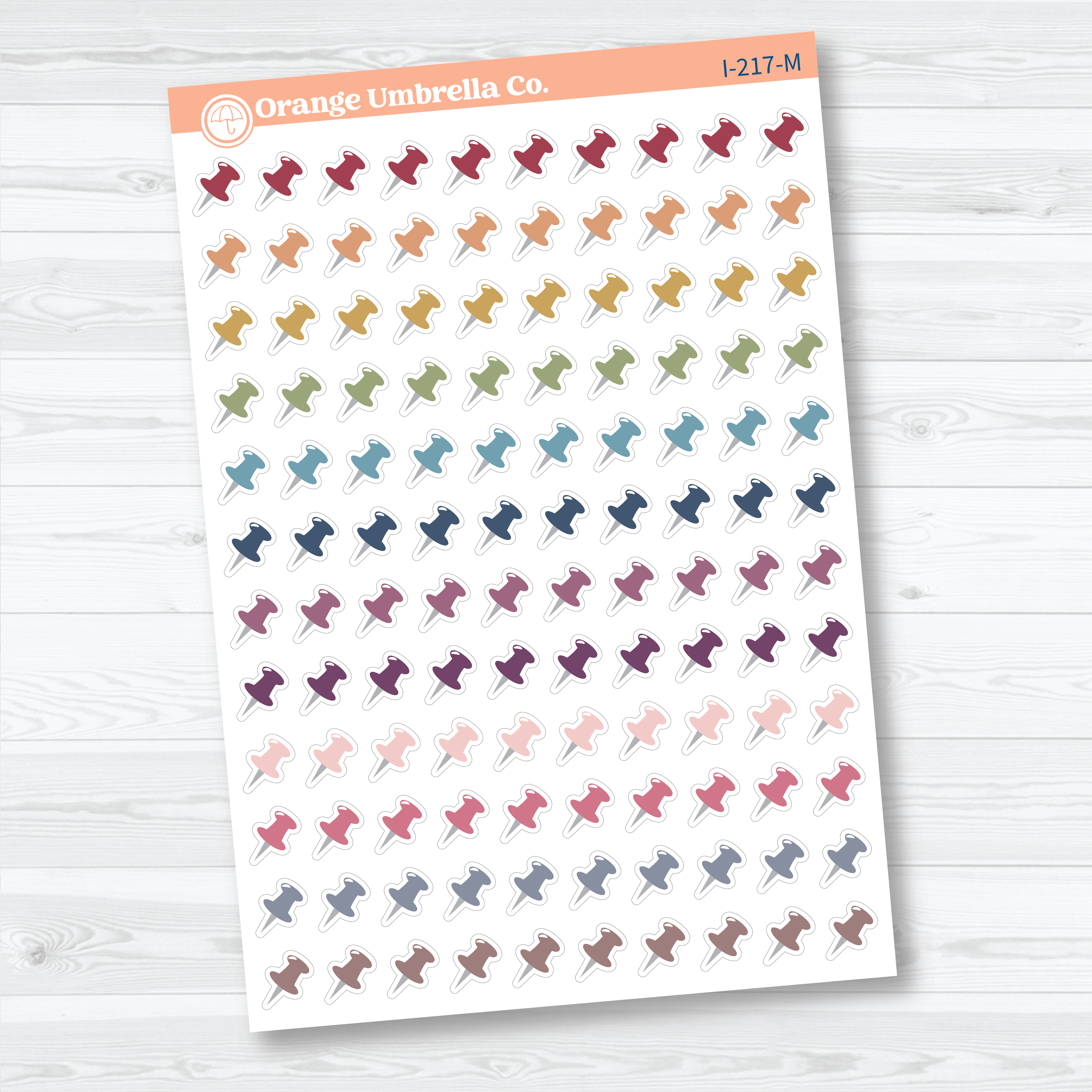 Pushpin Icon Planner Stickers | Priority Marker Labels | I-217