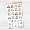 Spazz Cat Yoga Workout Icon Planner Stickers | I-218