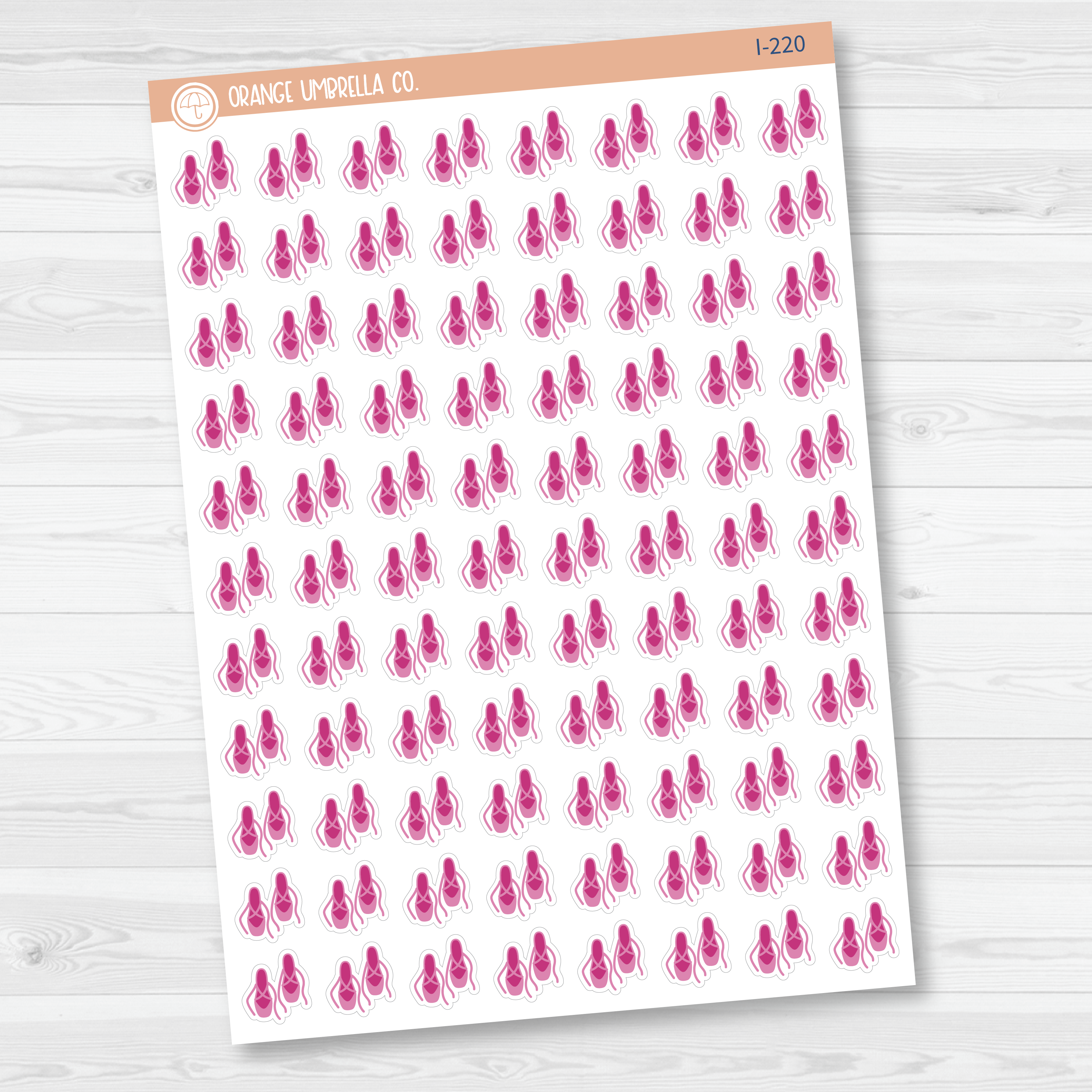 Ballet Shoes Icon Stickers | Dance Planner Stickers | I-220