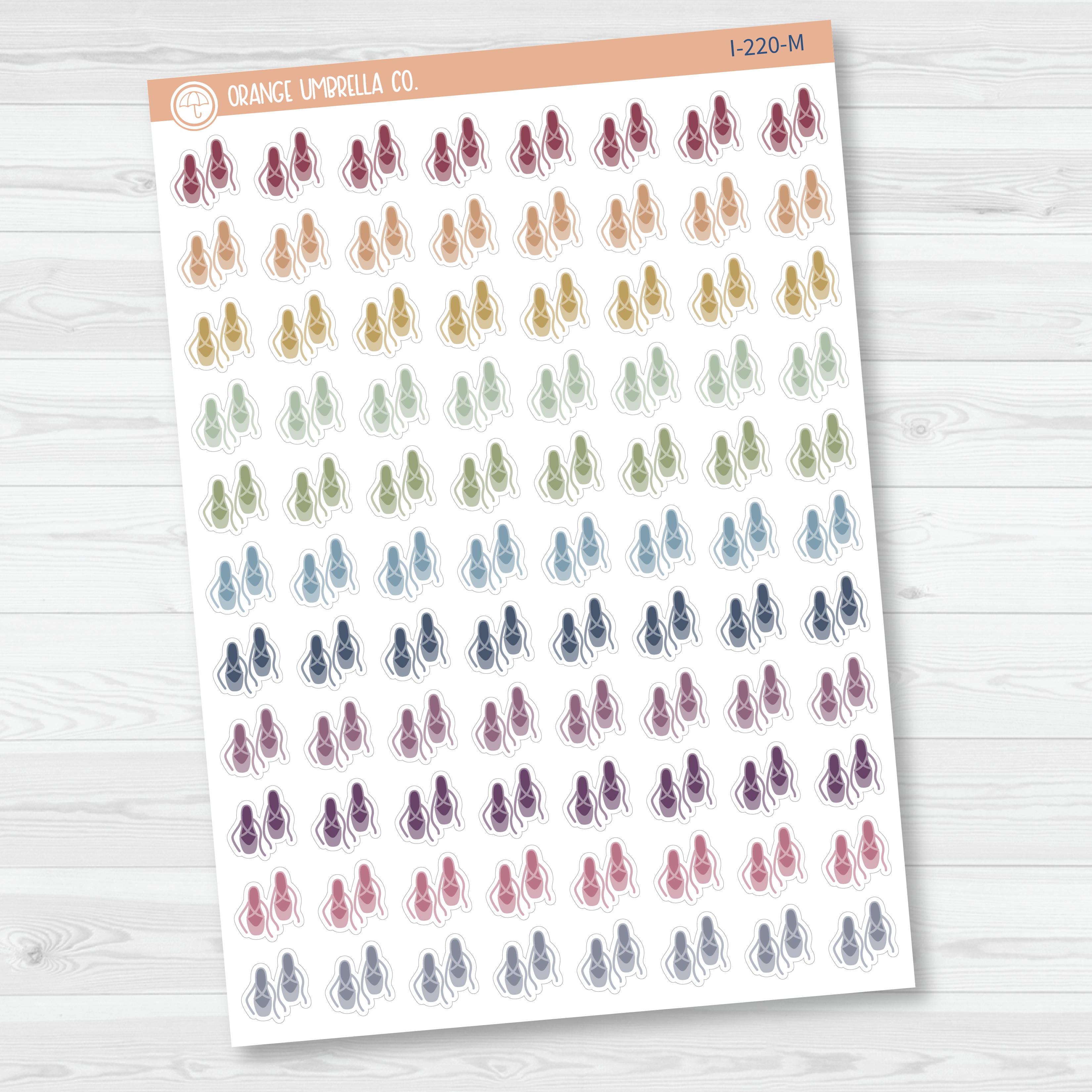 Ballet Shoes Icon Stickers | Dance Planner Stickers | I-220
