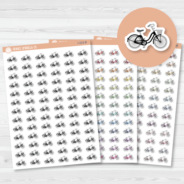 Bicycle/Bike Icon Planner Stickers | I-223