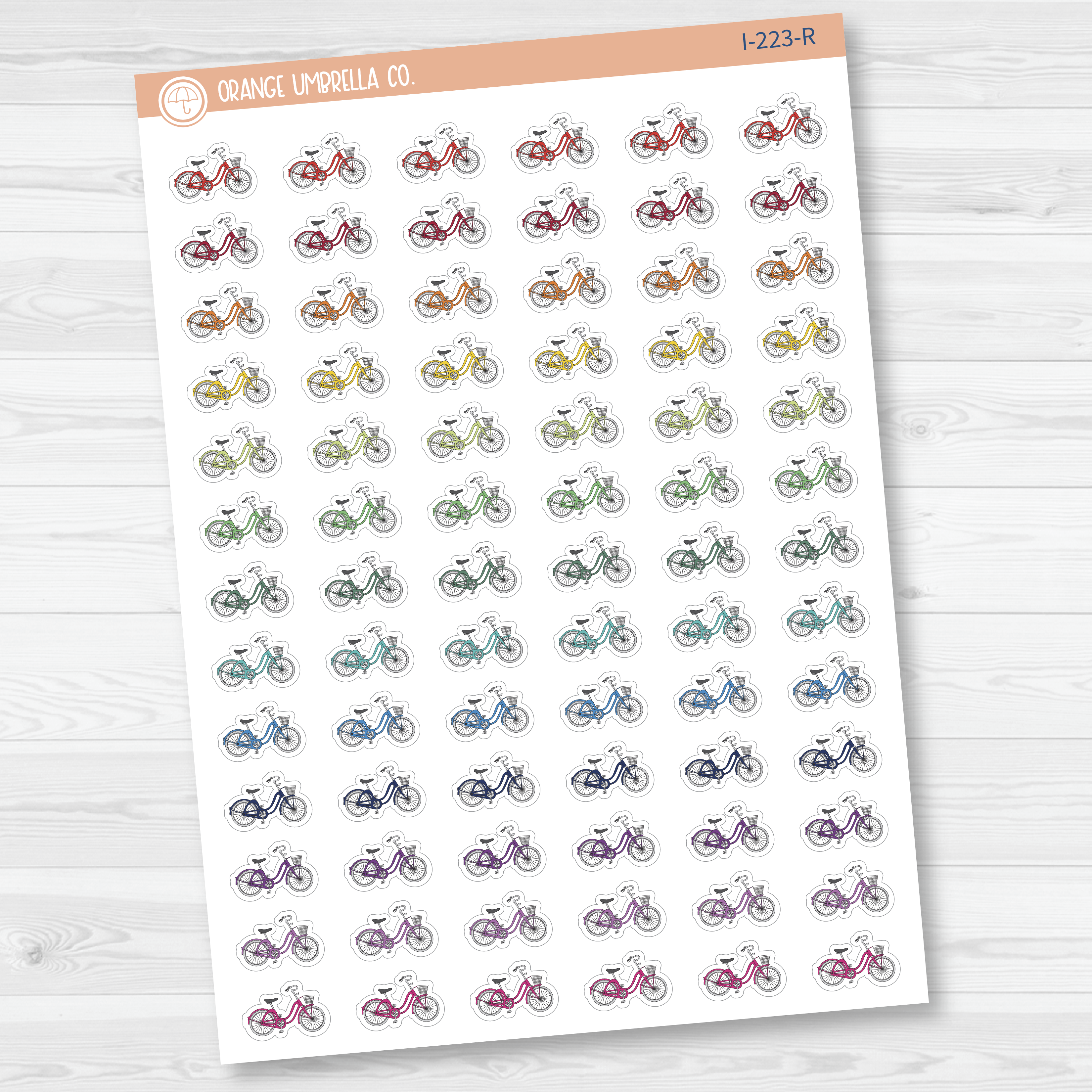 Bicycle/Bike Icon Planner Stickers | I-223