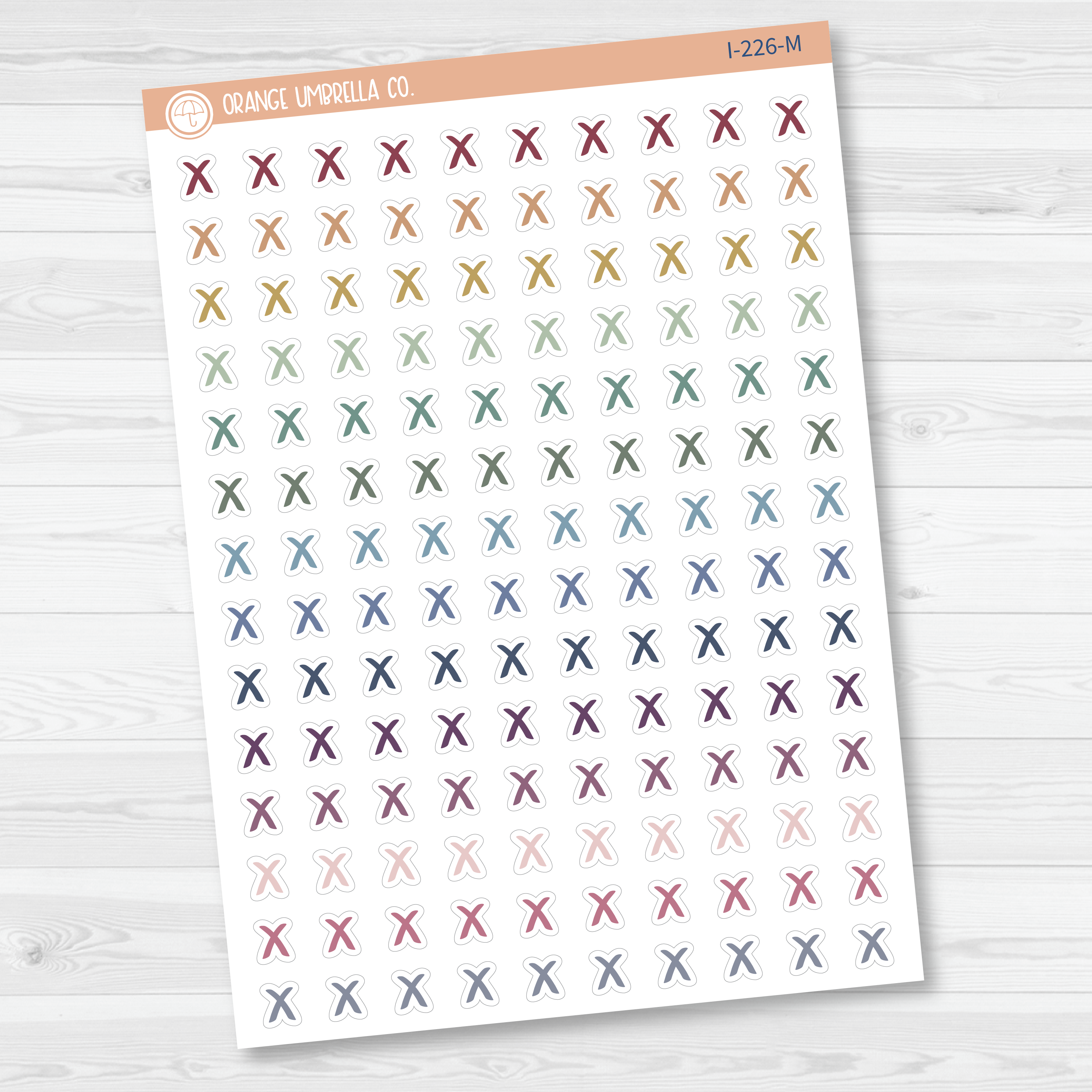 X / Cancelled Icon Planner Stickers | I-226