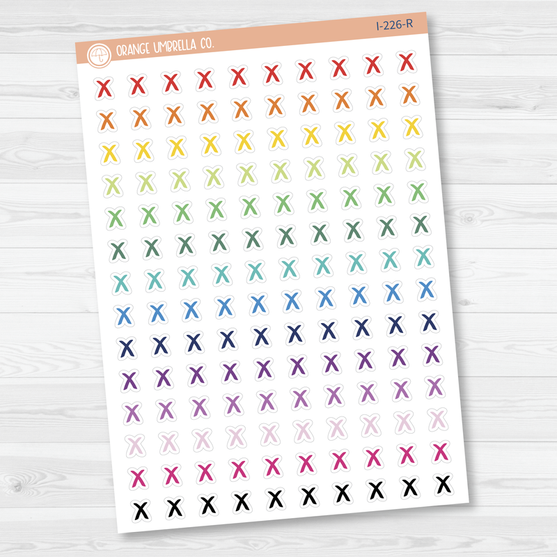 X / Cancelled Icon Planner Stickers | I-226