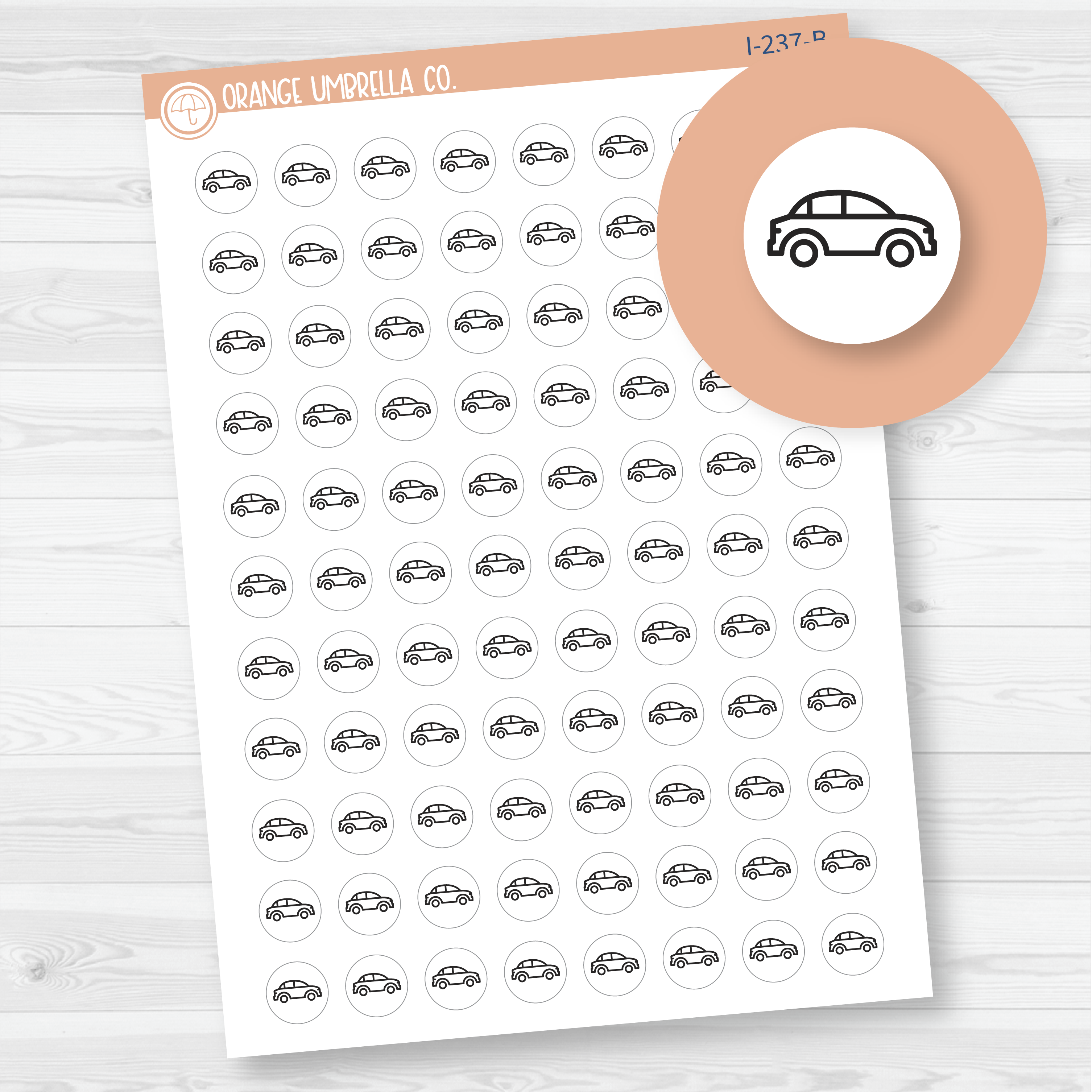 Car Payment/Insurance Budget Icon Planner Stickers | I-237