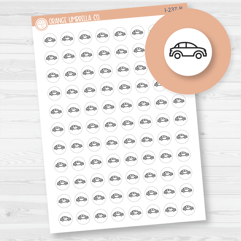 Car Payment/Insurance Budget Icon Planner Stickers | I-237