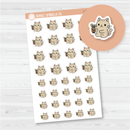 Spazz Cat Iced Tea/Non-Alcoholic Drinking Icon Planner Stickers | Hand Doodled Labels | I-256