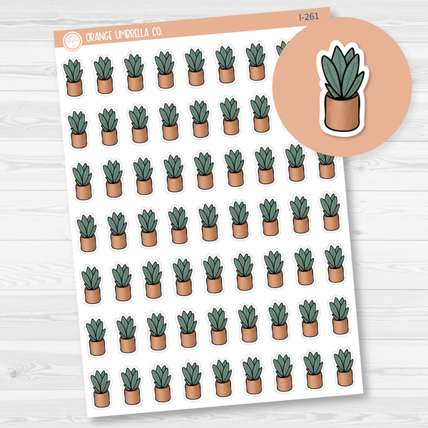 Plant Doodle Icon Planner Stickers | I-261