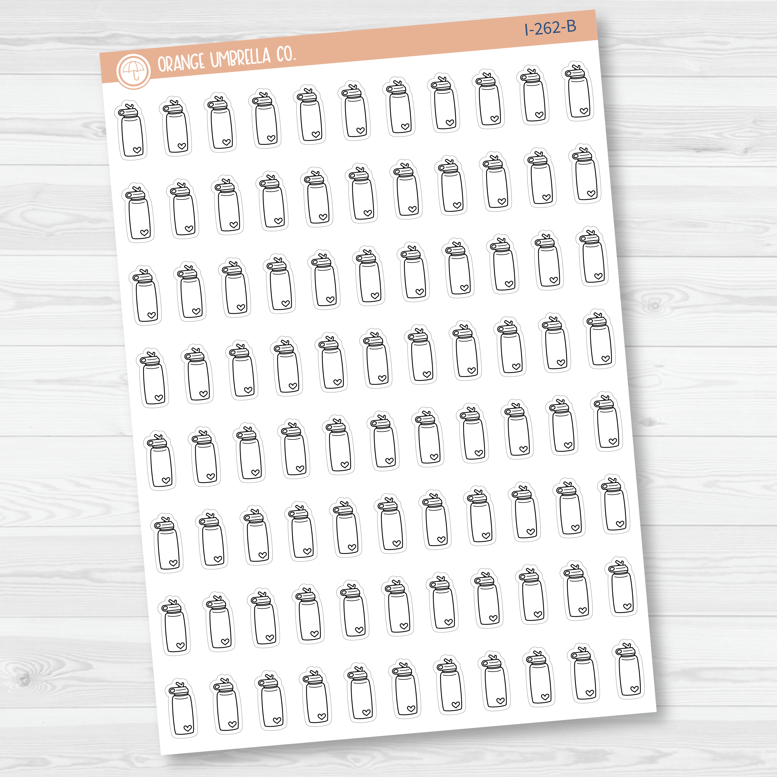 Water Bottle Icon Planner Stickers | I-262
