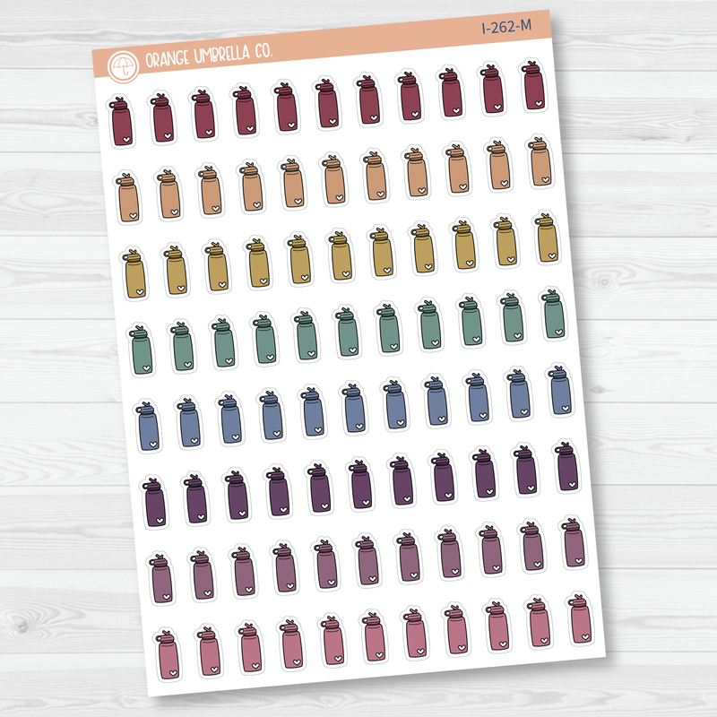 Water Bottle Icon Planner Stickers | I-262