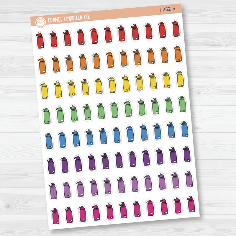 Water Bottle Icon Planner Stickers | I-262