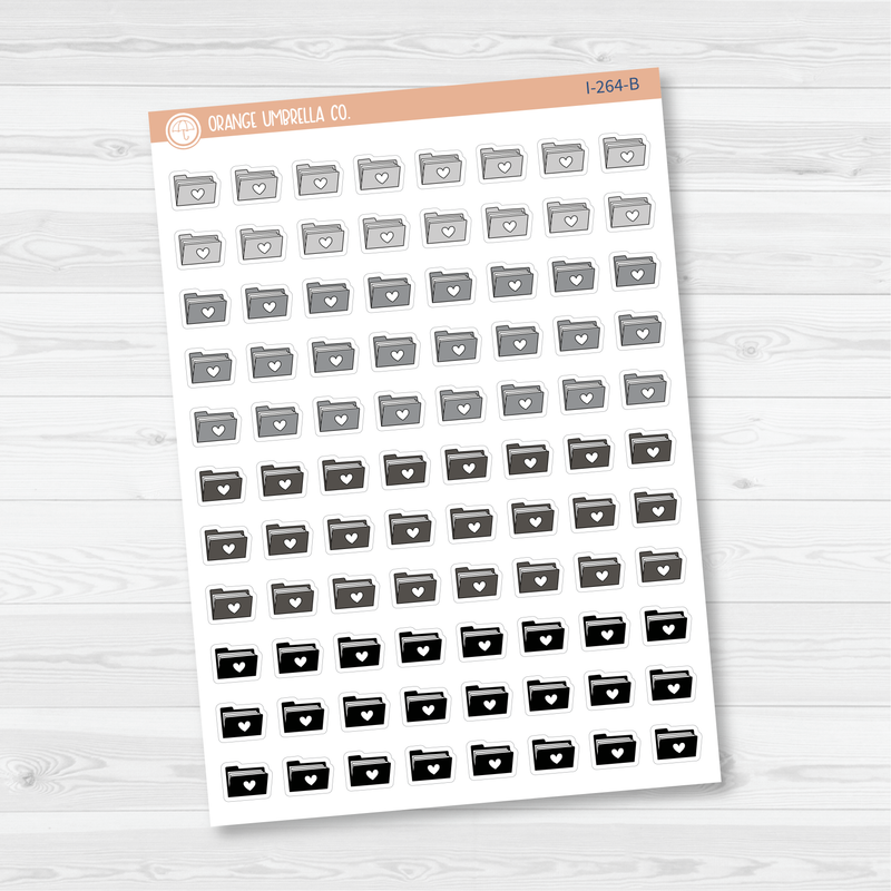 File Folder Purge/Dump Icon Planner Stickers | I-264