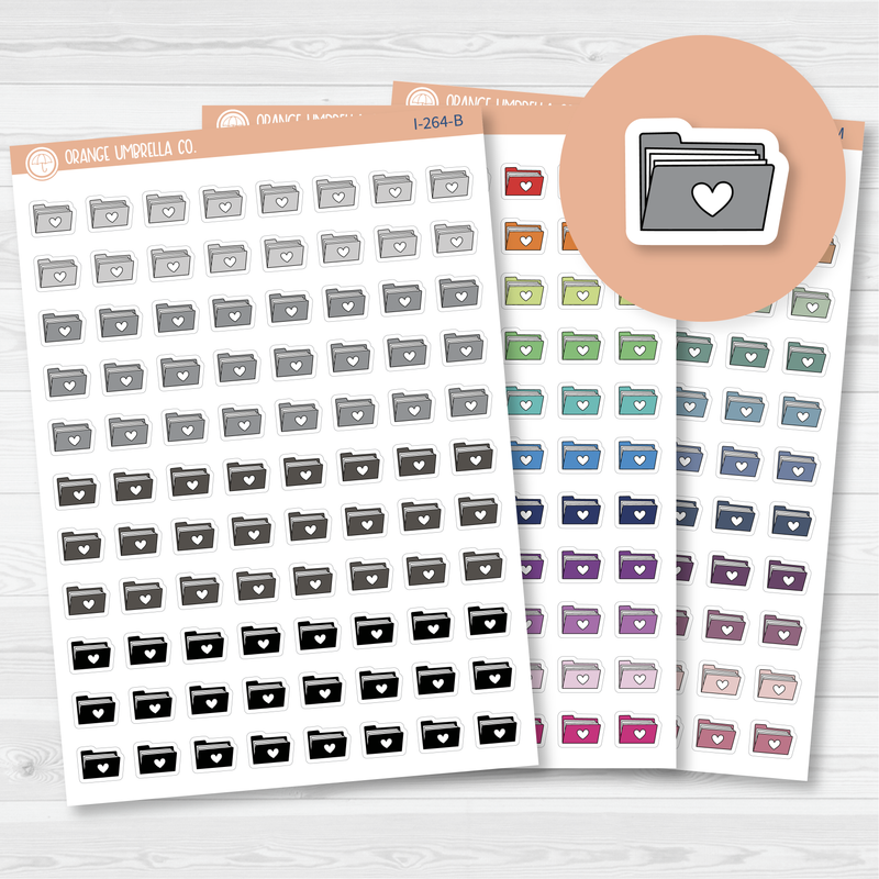 File Folder Purge/Dump Icon Planner Stickers | I-264