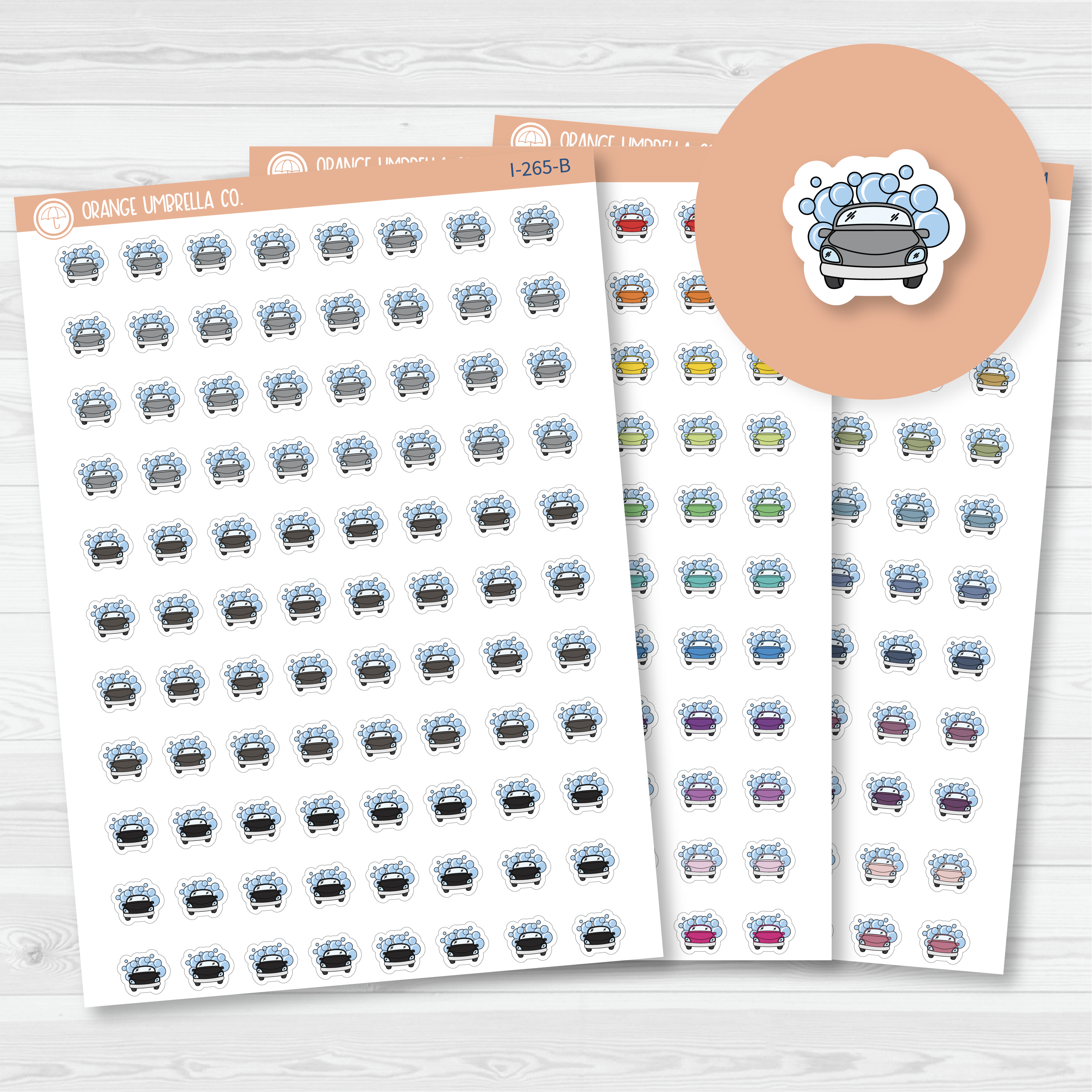 Wash Car Icon Planner Stickers | I-265