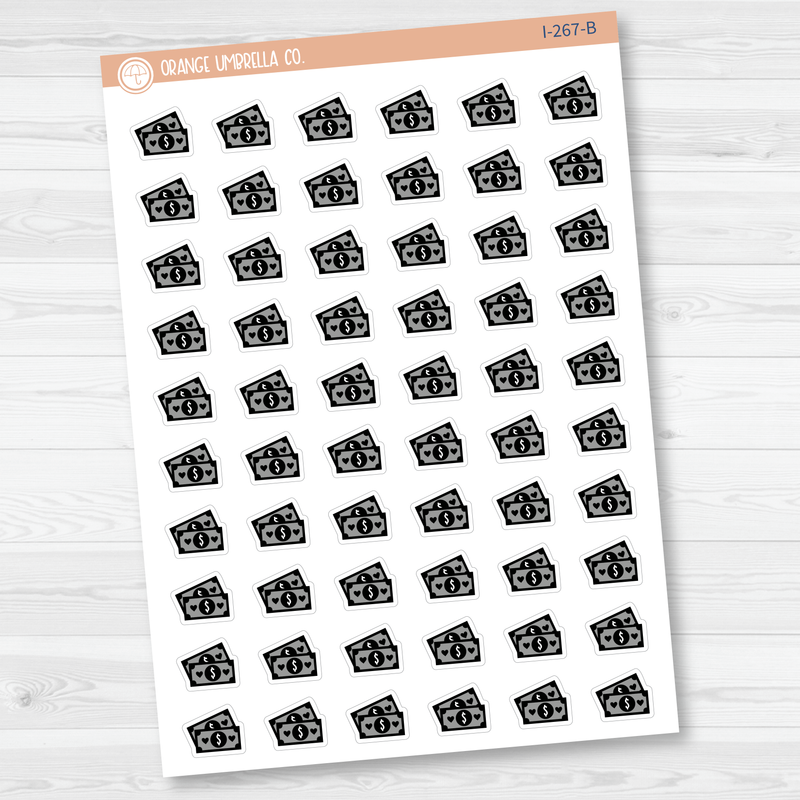 Budget Time Money Icon Planner Stickers | I-267