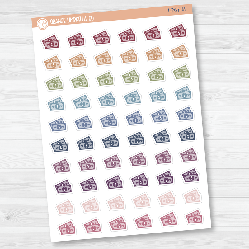 Budget Time Money Icon Planner Stickers | I-267