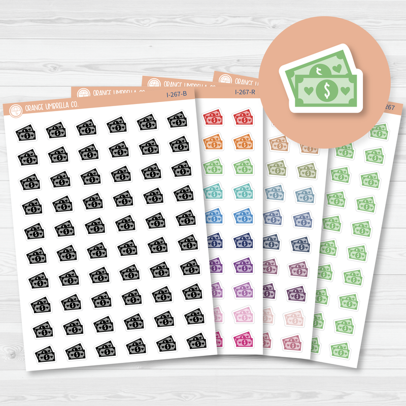 Budget Time Money Icon Planner Stickers | I-267