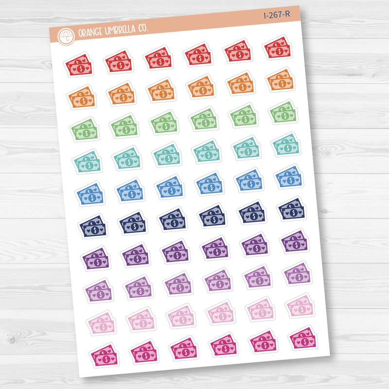 Budget Time Money Icon Planner Stickers | I-267