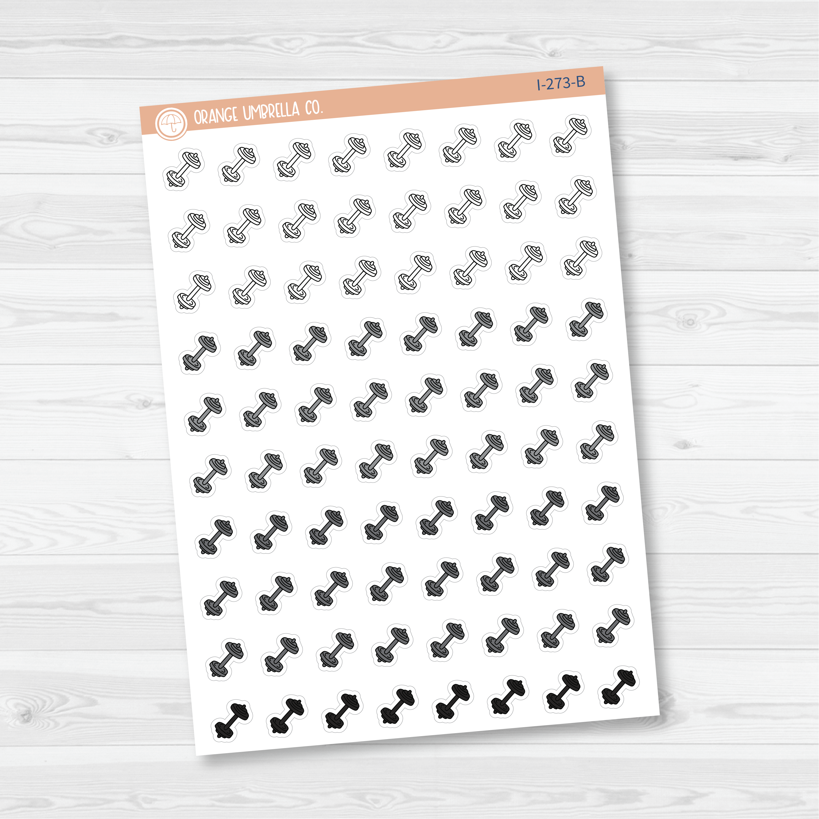 Dumbbells Icon Planner Stickers | I-273