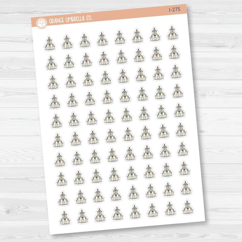 Church Icon Planner Stickers | I-275