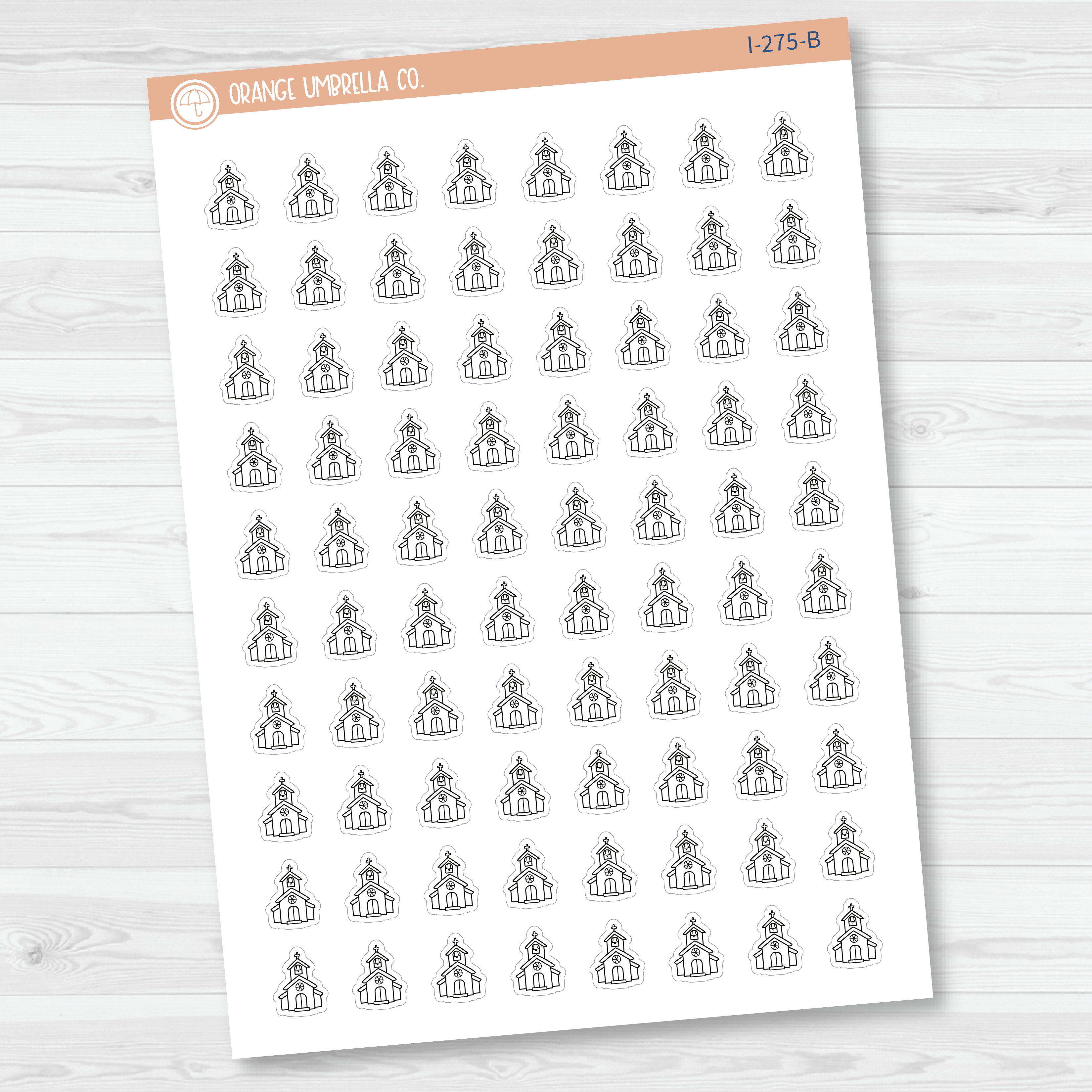 Church Icon Planner Stickers | I-275