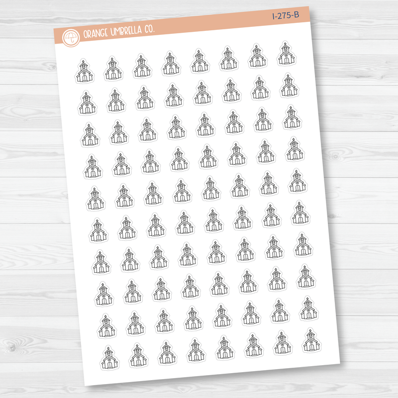 Church Icon Planner Stickers | I-275