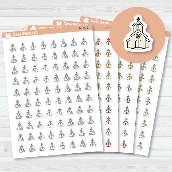 Church Icon Planner Stickers | I-275