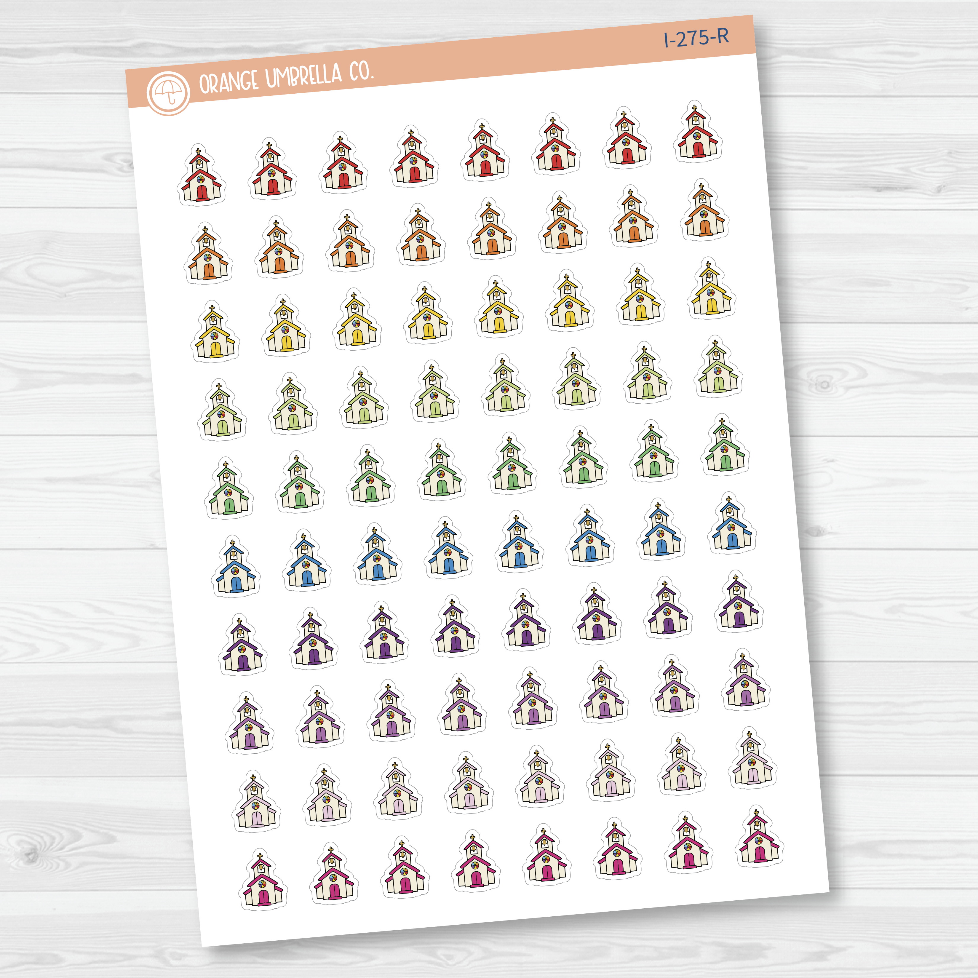 Church Icon Planner Stickers | I-275