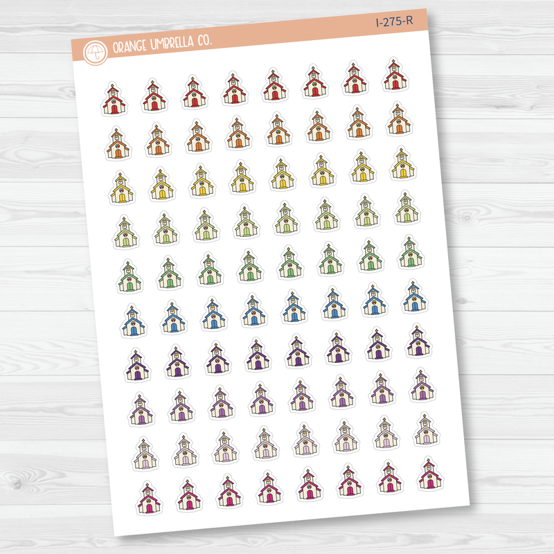 Church Icon Planner Stickers | I-275