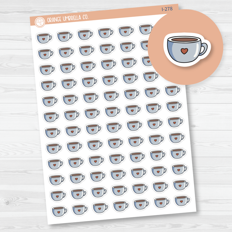 Coffee Cup Icon Planner Stickers | I-278