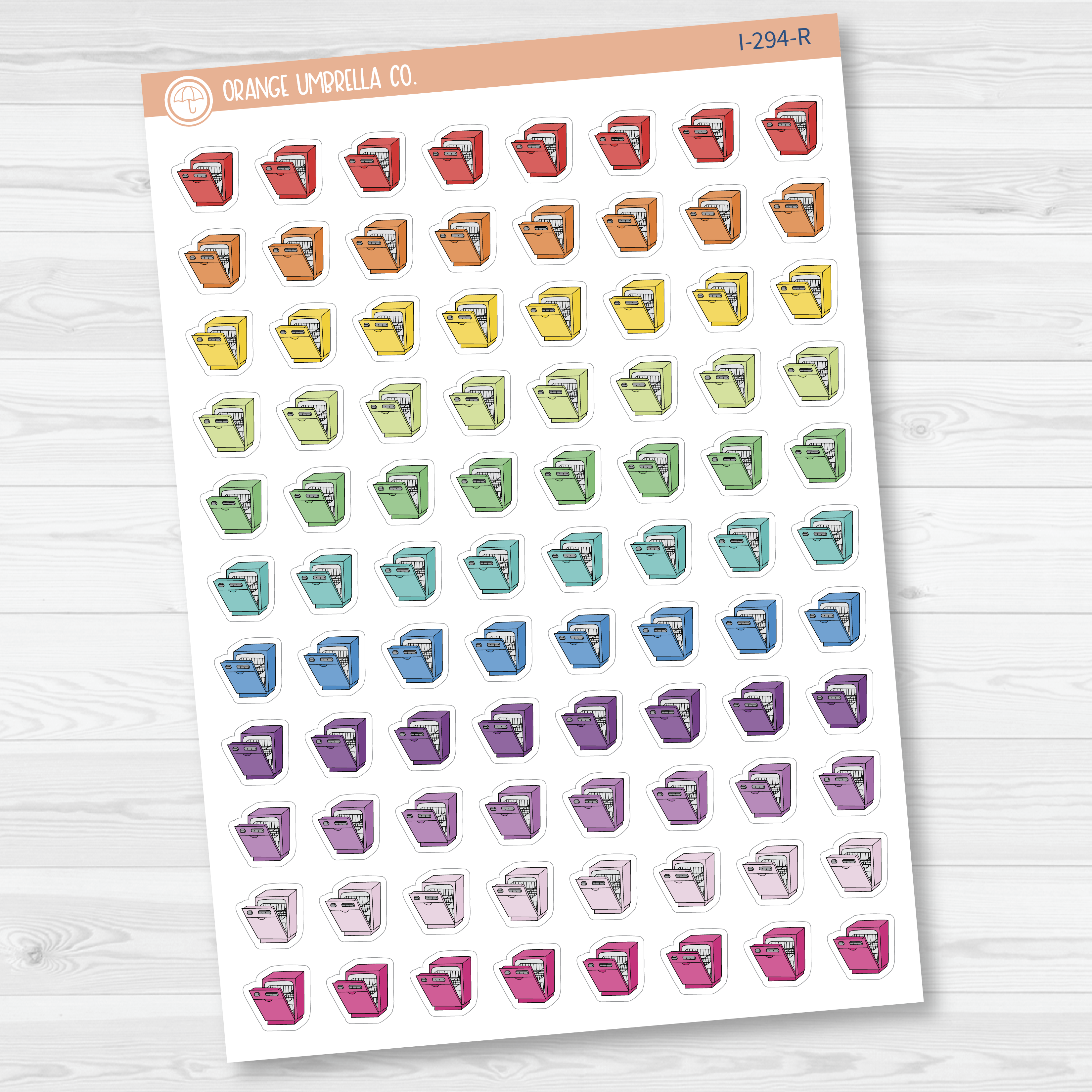 Dishwasher Icon Planner Stickers | I-294
