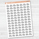 Food Truck Hand Doodled Icon Planner Stickers | I-299