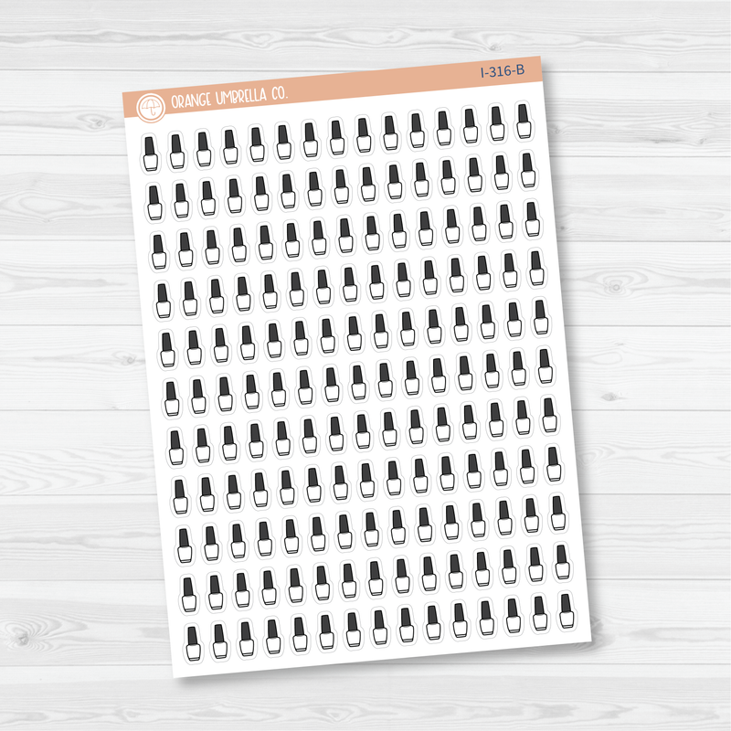 Nail Polish Bottle Icon Planner Stickers | I-316