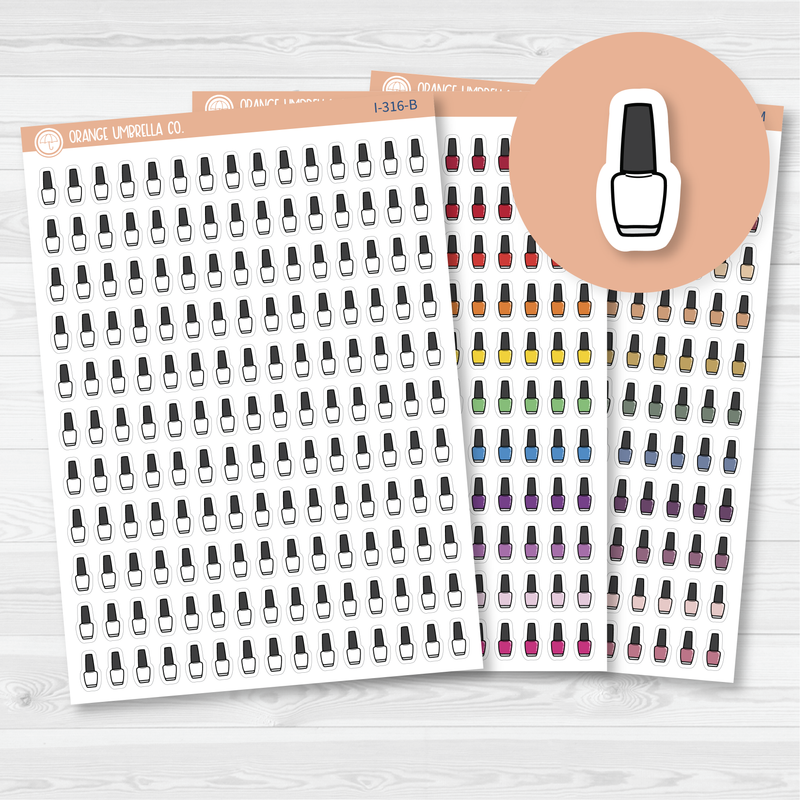 Nail Polish Bottle Icon Planner Stickers | I-316