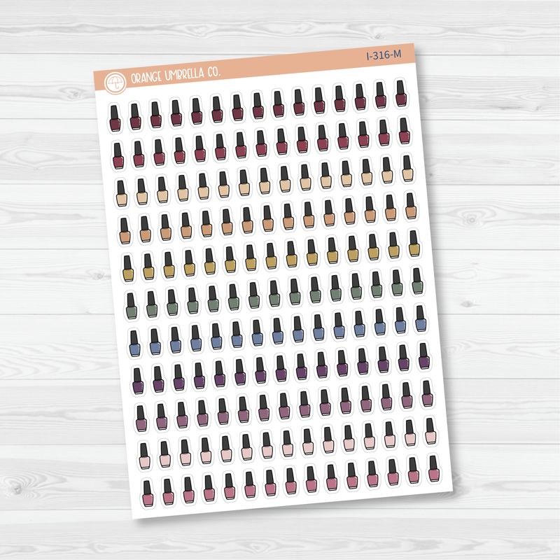 Nail Polish Bottle Icon Planner Stickers | I-316
